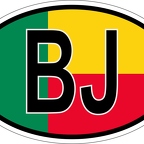 r7027 Oval flag Benin