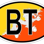 r7029 Oval flag Bhoutan