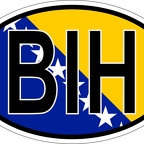 r7032 Oval flag Bosnie