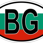 r7037 Oval flag Bulgarie