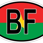 r7038 Oval flag Burkina Faso