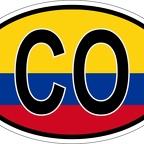 r7050 Oval flag Colombie