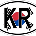 r7055 Oval flag Coree