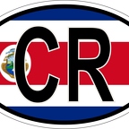 r7057 Oval flag Costa Rica
