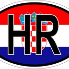 r7059 Oval flag Croatie