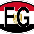 r7066 Oval flag Egypte