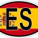 r7071 Oval flag Espagne