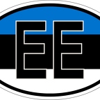 r7072 Oval flag Estonie