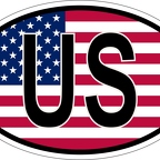 r7073 Oval flag USA