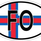 r7076 Oval flag Feroe, les