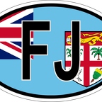 r7077 Oval flag Fidji