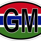 r7081 Oval flag Gambie