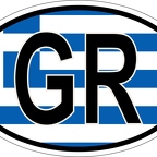 r7086 Oval flag Grece