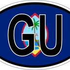 r7090 Oval flag Guam