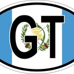 r7091 Oval flag Guatemala