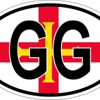 r7092 Oval flag Guernesey