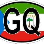r7095 Oval flag Guinee equatoriale