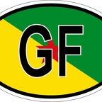 r7097 Oval flag Guyane francaise