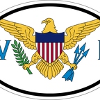r7106 Oval flag les vierges des Etats-Unis