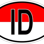 r7109 Oval flag Indonesie