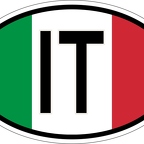 r7115 Oval flag Italie
