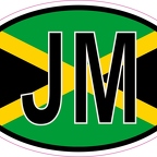 r7116 Oval flag Jamaique