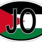 r7119 Oval flag Jordanie