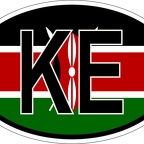 r7121 Oval flag Kenya