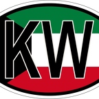 r7124 Oval flag Koweit