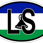 r7126 Oval flag Lesotho