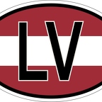 r7127 Oval flag Lettonie