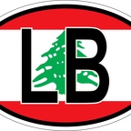 r7128 Oval flag Liban