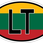 r7132 Oval flag Lituanie