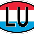 r7133 Oval flag Luxembourg