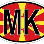 r7135 Oval flag Macedoine