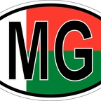 r7136 Oval flag Madagascar