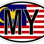 r7137 Oval flag Malaisie