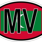 r7139 Oval flag Maldives