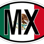 r7149 Oval flag Mexique