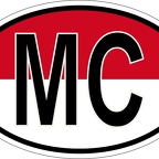 r7152 Oval flag Monaco