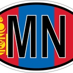 r7153 Oval flag Mongolie