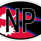 r7160 Oval flag Nepal