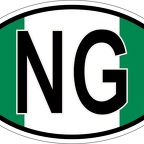 r7163 Oval flag Nigeria