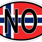 r7166 Oval flag Norvege