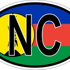 r7167 Oval flag Ncaledonie