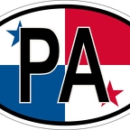r7175 Oval flag Panama