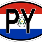 r7177 Oval flag Paraguay