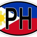 r7182 Oval flag Philippines