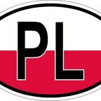 r7184 Oval flag Pologne