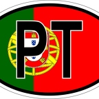 r7187 Oval flag Portugal